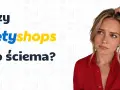 Kobieta zamyślona, drapiąca się po głowie, nad napisem "Czy letyshops to ściema?". Tło pełne ikon zakupowych.