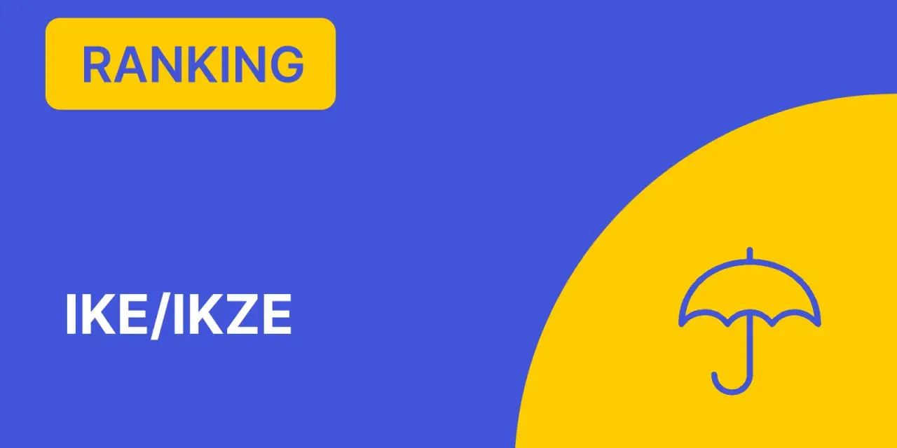 Ranking IKE/IKZE. Odkryj najlepsze ikze i zabezpiecz swoją przyszłość. Parasolka symbolizuje ochronę.