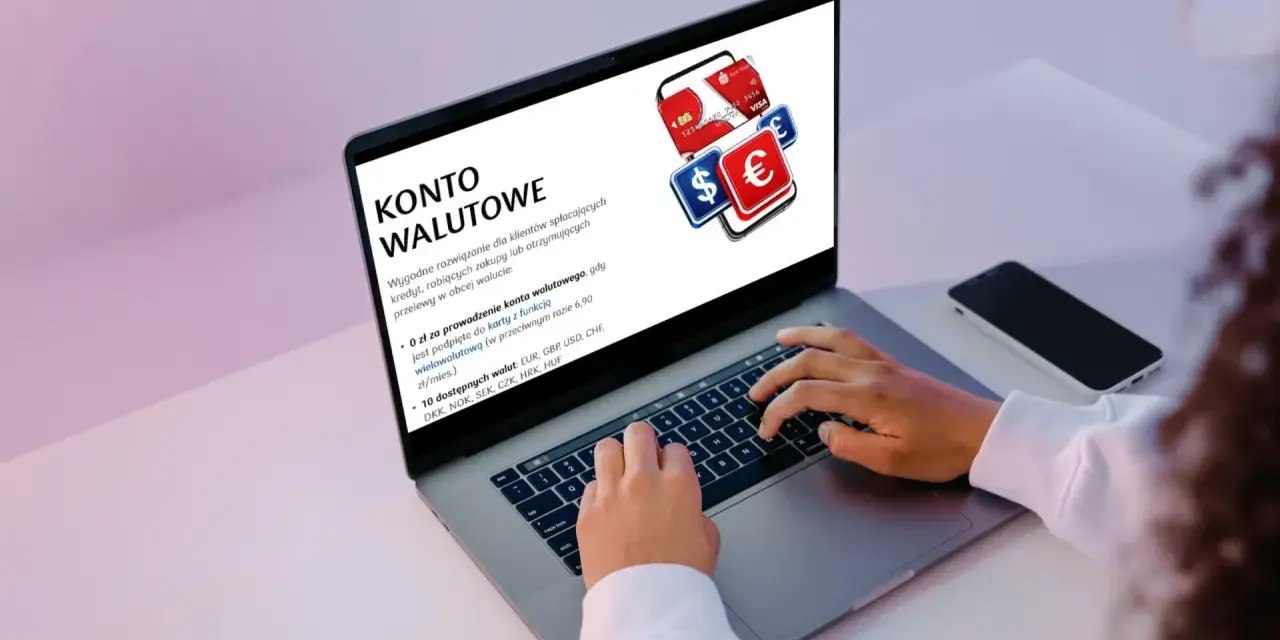 PKO BP: konto walutowe z kartą wielowalutową ułatwia wypłatę euro w oddziale i zakupy.