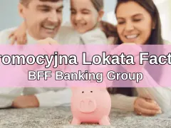 Rodzina z różową świnką-skarbonką, symbolizującą oszczędzanie z BFF Banking Group.