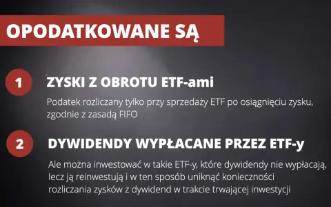 Zyski z obrotu ETF-ami i dywidendy wypłacane przez ETF-y. Dowiedz się, etf ile można zarobić i jak uniknąć podatku.