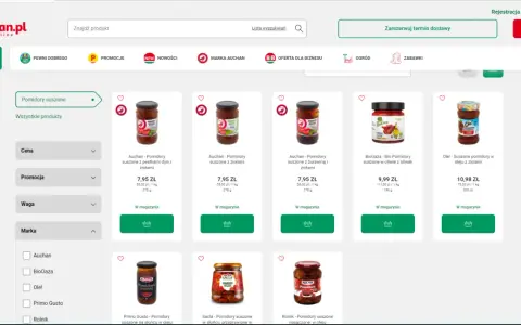 Auchan.pl: pomidory suszone w promocji, szukaj okazji jak auchan kupon rabatowy 20 zł.