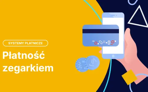 Płatność zegarkiem to przyszłość. Grafika pokazuje telefon, kartę i monety, symbolizujące systemy płatnicze.