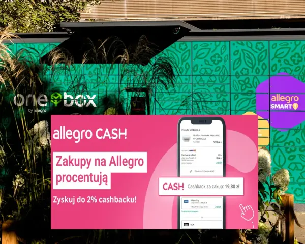 Allegro SMART! i Allegro CASH! to bezpieczne opcje zakupów z cashbackiem. Zyskaj do 2% zwrotu!