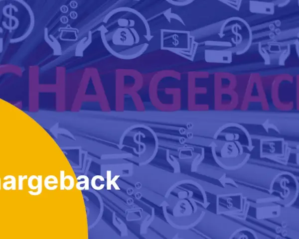 Chargeback w przypadku oszustwa. Grafika przedstawia tekst "CHARGEBACK" na tle symboli finansowych, sugerując zwrot środków po nieuczciwej transakcji.