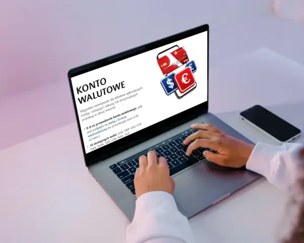 PKO BP: konto walutowe z kartą wielowalutową ułatwia wypłatę euro w oddziale i zakupy.