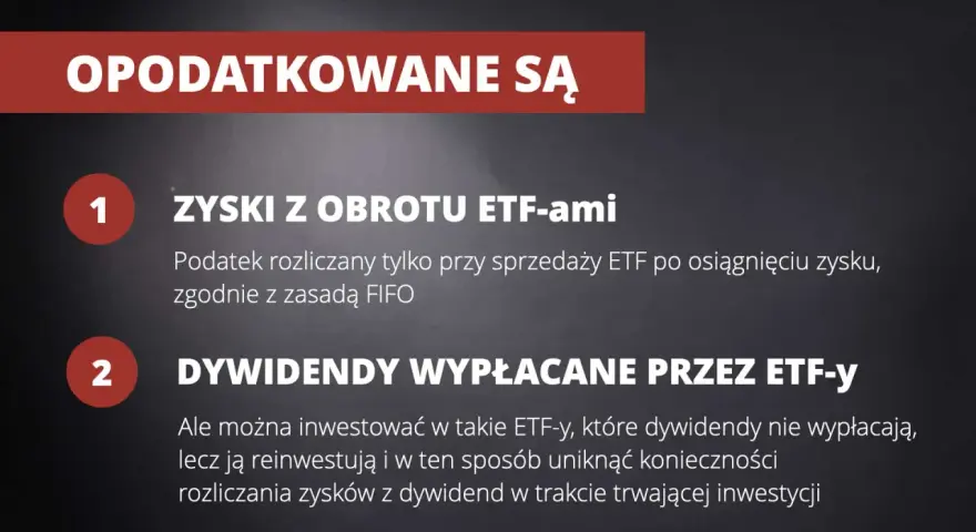 Zyski z obrotu ETF-ami i dywidendy wypłacane przez ETF-y. Dowiedz się, etf ile można zarobić i jak uniknąć podatku.