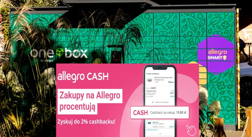 Allegro SMART! i Allegro CASH! to bezpieczne opcje zakupów z cashbackiem. Zyskaj do 2% zwrotu!
