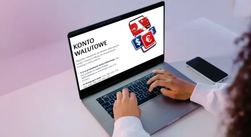 PKO BP: konto walutowe z kartą wielowalutową ułatwia wypłatę euro w oddziale i zakupy.