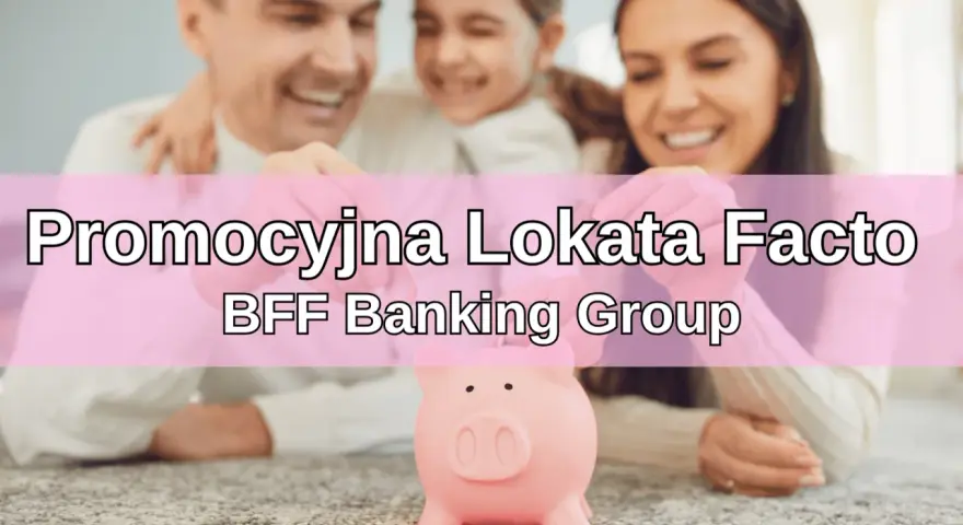 Rodzina z różową świnką-skarbonką, symbolizującą oszczędzanie z BFF Banking Group.