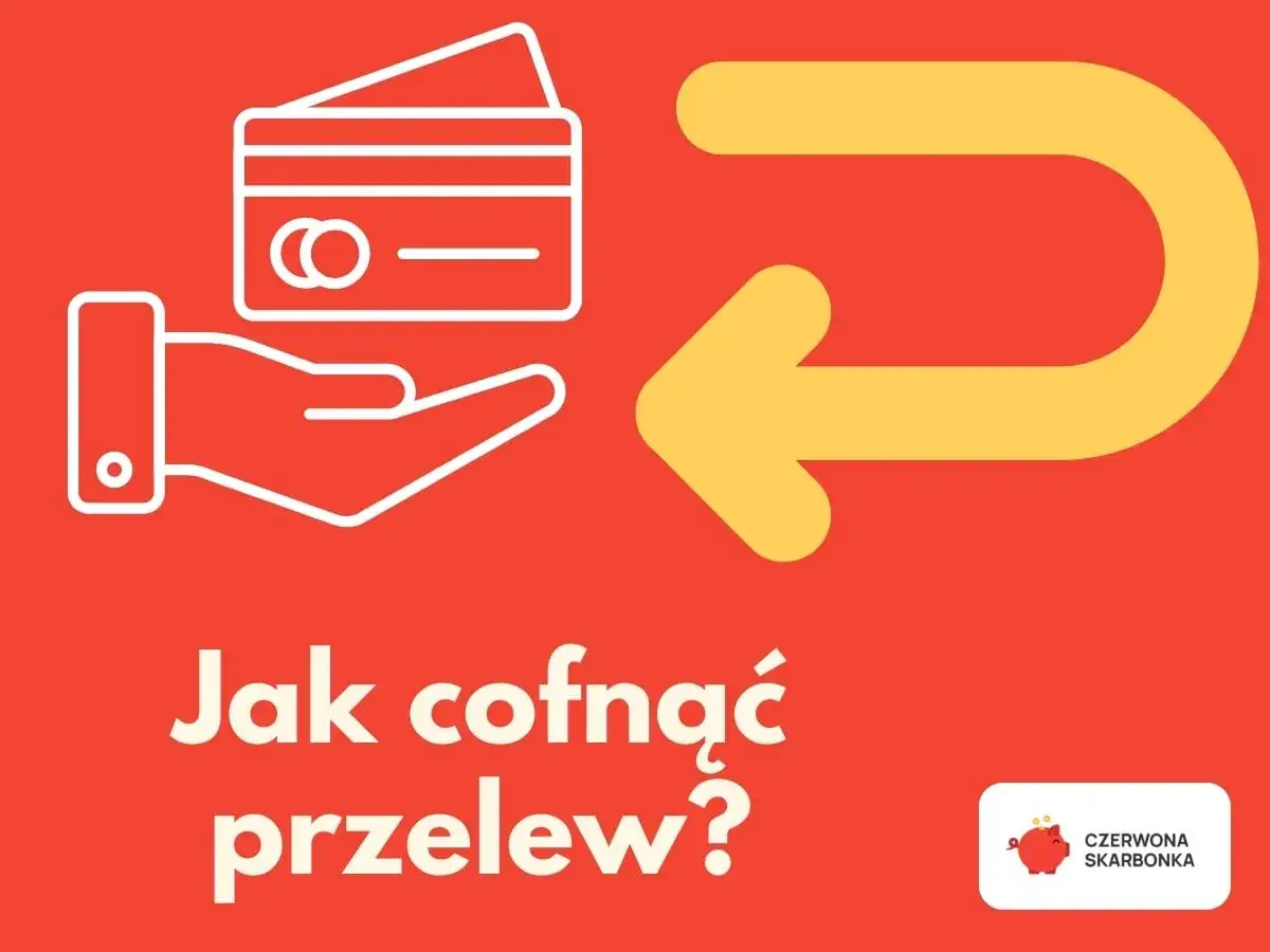 Grafika pokazuje rękę trzymającą kartę płatniczą i ż&oacute;łtą strzałkę zwrotną. Tekst 
