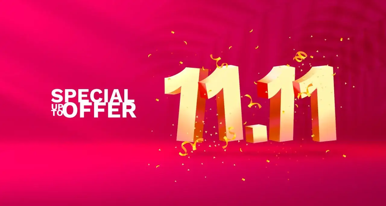 Dzień singla kiedy? 11.11! Wielka wyprzedaż z super ofertami i złotym konfetti.