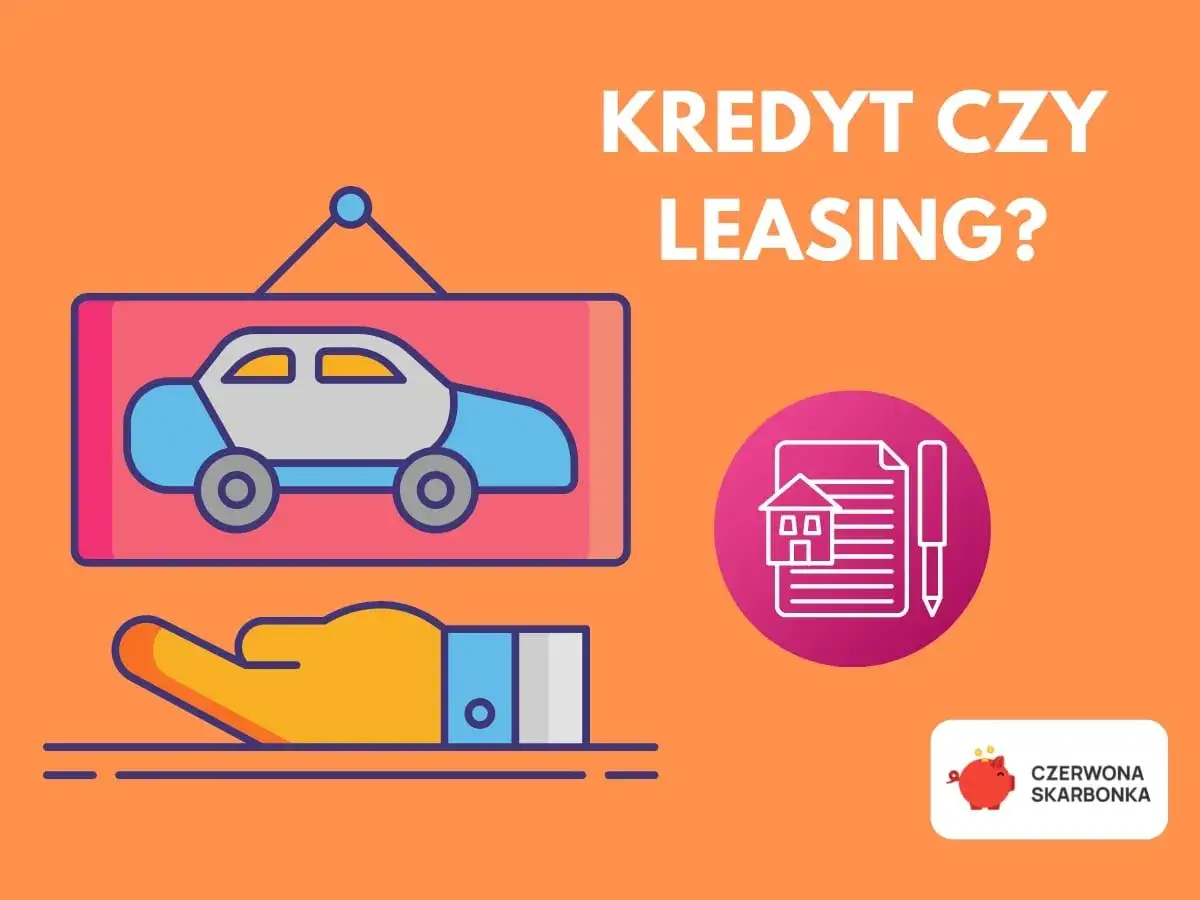 Kredyt czy leasing? Ilustracja por&oacute;wnuje opcje finansowania auta, sugerując, czy leasing konsumencki się opłaca.