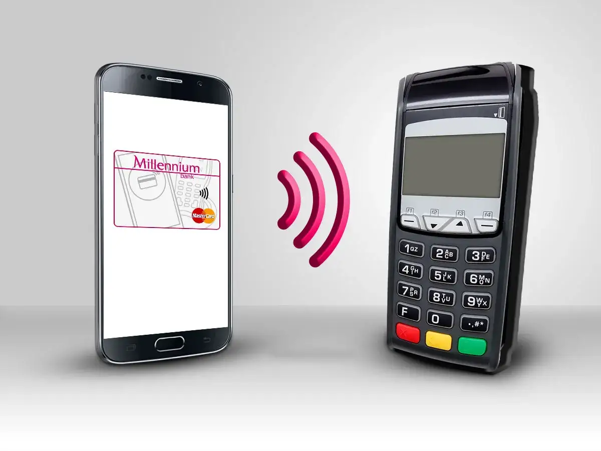 Płatność zbliżeniowa telefonem. Dowiedz się, jak działa Google Pay, zbliżając smartfon z kartą Millennium do terminala.