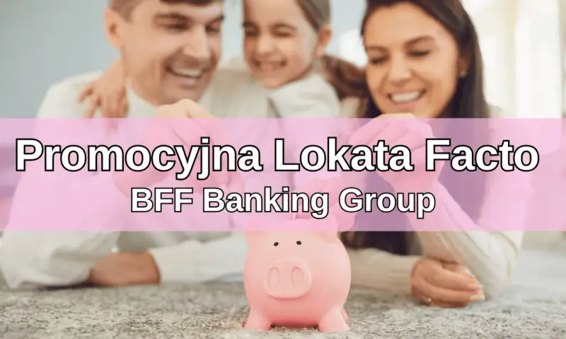 Rodzina z różową świnką-skarbonką, symbolizującą oszczędzanie z BFF Banking Group.